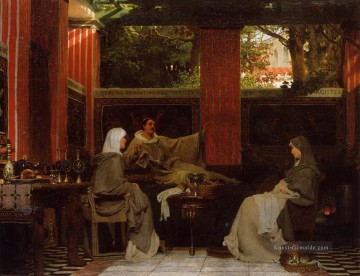  dem - Venantius Fortunatus liest seine Gedichte nach Radegonda VI romantischer Sir Lawrence Alma Tadema